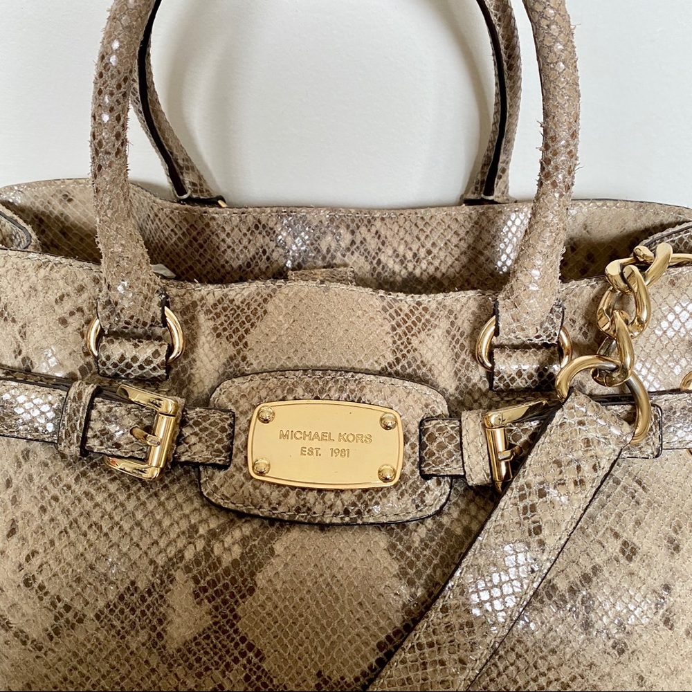 Michael Kors Python Hamilton Tote - image 2
